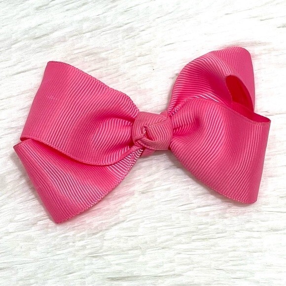 Hot Pink Grosgrain Ribbon Hair Bow Clip - Picture 1 of 3